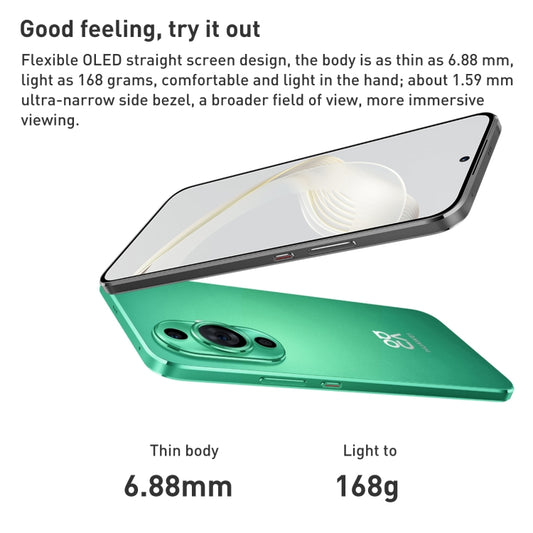 Dual Back Cameras, Screen Fingerprint Identification, 6.7 inch HarmonyOS Qualcomm Snapdragon 778G 4G Octa Core up to 2.4GHz, Network: 4G, OTG, NFC, Not Support Google Play, nova 11 256GB