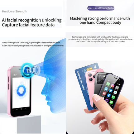 Reconocimiento facial, 3.0 pulgadas Android 9.0 MTK6739CW Quad Core hasta 1.28GHz, OTG, Red: 4G, Dual SIM, Soporte Google Play, 3GB+32GB