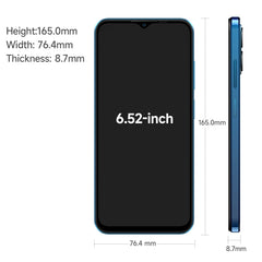 Dual Back Cameras, Face ID & Side Fingerprint Identification, 4400mAh Battery, 6.52 inch Android 13 Unisoc T606 OctaCore up to 1.6GHz, Network: 4G, Dual SIM, OTG