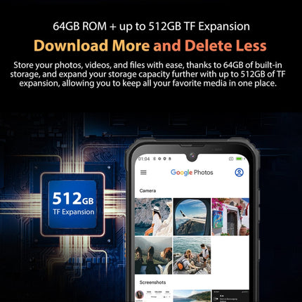 IP68/IP69K/MIL-STD-810H, Desbloqueo facial, Batería de 6580 mAh, 6.1 pulgadas Android 12 MTK6765 Helio P35 Octa Core hasta 2.3 GHz, Red: 4G, OTG, NFC, Dual SIM, BV5300 Pro, 4 GB + 64 GB