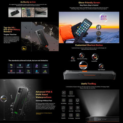 Blackview BV4800 SE Rugged Phone, 4GB+64GB, 6.56 inch Android 15 UMS9320E T615 Octa Core, Network: 4G, OTG, NFC