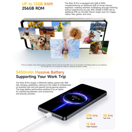 Ulefone Note 18 Pro, 6GB+256GB, Face ID y huella dactilar lateral, 6.78 pulgadas Android 14 MediaTek Helio G91 MTK6769 Octa Core, Red: 4G, Dual SIM, OTG, NFC