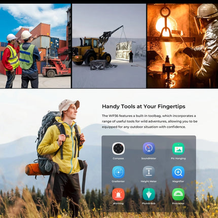 Oukitel WP36 Pro, 6GB+256GB, IP68/IP69K, Identificación de huellas dactilares, 10600mAh, 6.52 pulgadas MediaTek MT8788 Octa Core, NFC, OTG, Red: 4G, WP36 Pro, 6GB+256GB