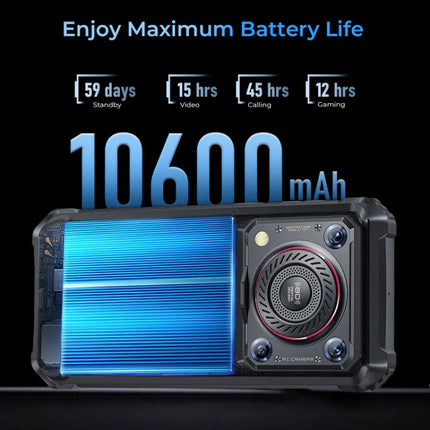 Oukitel WP36 Pro, 6GB+256GB, IP68/IP69K, Identificación de huellas dactilares, 10600mAh, 6.52 pulgadas MediaTek MT8788 Octa Core, NFC, OTG, Red: 4G, WP36 Pro, 6GB+256GB