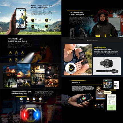 Ulefone Armor Mini 20, visión nocturna, 8 GB + 256 GB, teléfono resistente IP68/IP69K, 4,7 pulgadas, Android 14, MediaTek Dimensity 6300 Octa Core, red: 4G, NFC, OTG, Armor Mini 20