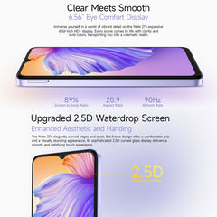 Ulefone Note 21, 4GB+128GB, Face ID & Fingerprint, 6.56 inch Android 14 Unisoc T606 Octa Core, Network: 4G, Dual SIM, OTG