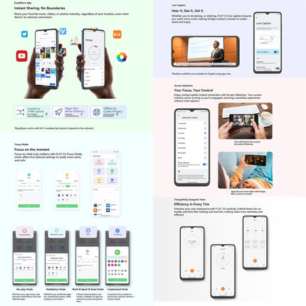 Blackview Oscal FLAT 2, 4 GB + 128 GB, 6,6 Zoll Android 14 Unisoc T606 Octa Core, Netzwerk: 4G, 4 GB + 256 GB