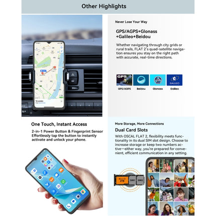 Blackview Oscal FLAT 2, 4 GB + 128 GB, 6,6 Zoll Android 14 Unisoc T606 Octa Core, Netzwerk: 4G, 4 GB + 256 GB