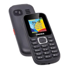 UNIWA E1808 Elder Keypad Phone, 1.77 inch SC6531E, LED Flashlight, 21 Keys, Network: 2G, Triple SIM, EU Plug