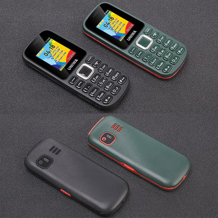 UNIWA E1808 Elder Keypad Phone, 1.77 inch SC6531E, LED Flashlight, 21 Keys, Network: 2G, Triple SIM, EU Plug