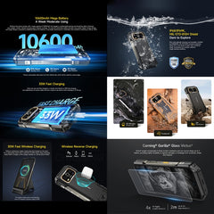 Ulefone Armor 27T Rugged Phone, 12GB+256GB, Thermal Imager, Night Vision, 10600mAh, 6.78 inch Android 14 MediaTek Helio G99 Octa Core, Network: 4G, NFC, OTG, Armor 27T