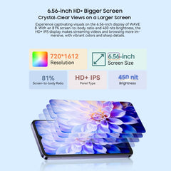 Blackview WAVE 8, 4GB+128GB, 6.56 inch Android 14 Unisoc T606 Octa Core, Network: 4G, OTG, WAVE 8 4GB+128GB