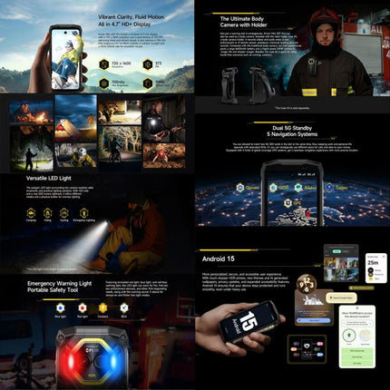 Ulefone Armor Mini 20T Pro, Thermal Imaging, 8GB+256GB, IP68/IP69K Rugged Phone, 4.7 inch Android 14 MediaTek Dimensity 6300 5G Octa Core, Network: 5G, NFC, OTG, Armor Mini 20T Pro
