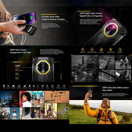 Ulefone Armor Mini 20 Pro, 8 GB + 256 GB, teléfono resistente IP68 / IP69K, 4.7 pulgadas Android 14 MediaTek Dimensity 6300 5G Octa Core, red: 5G, NFC, OTG, Armor Mini 20 Pro