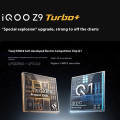vivo iQOO Z9 Turbo+, 16GB+512GB, 6.78 inch Android 14.0 OriginOS 4 Dimensity 9300+ Octa Core 3.4GHz, OTG, NFC, Network: 5G, Support Google Play, 16GB+512GB