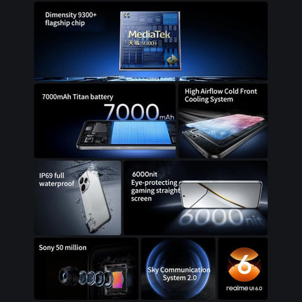 Realme Neo7, 12GB+256GB, 6.78 inch Android 15 / Realme UI 6.0 MediaTek Dimensity 9300+ Octa Core, NFC, Network: 5G, Support Google Play