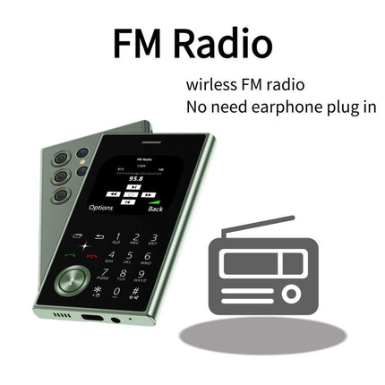 V8 Card Mobile Phone, 2.01 inch, MTK6261D, Support Bluetooth, FM, Torch, GSM, Dual SIM