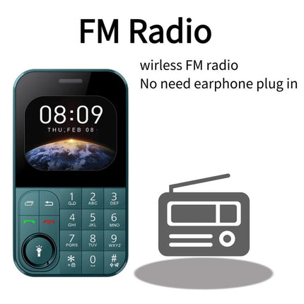 V9 Card Mobile Phone, 2.01 inch, MTK6261D, Support Bluetooth, FM, Torch, GSM, Dual SIM