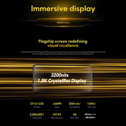 Xiaomi POCO X7 Pro 5G Global, 12GB+512GB, In-screen Fingerprint, 6.67 inch Xiaomi HyperOS 2 MediaTek Dimensity 8400-Ultra Octa Core, NFC, Network: 5G