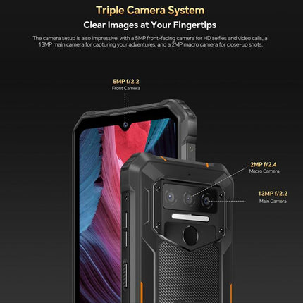 Oukitel WP23 Plus Rugged Phone, 8GB+256GB, 6.52 inch Android 14.0Unisoc T606 Octa-core, NFC, OTG, Network: 4G