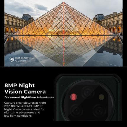 Oukitel WP39 Pro 5G Rugged Phone, 12GB+512GB, Night Vision, Fingerprint Identification, 6.6 inch Android 14 MediaTek Dimensity 6300 Octa Core, NFC, OTG, Network: 5G, WP39 Pro 5G