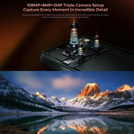 Oukitel WP55 5G Rugged Phone, 12GB+256GB, 108MP Camera, Fingerprint Identification, 6.6 inch MediaTek Dimensity 7025 Octa Core, NFC, OTG, Network: 5G