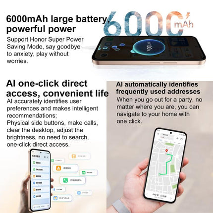 Honor Play 60m, 6GB+128GB, Side Fingerprint, 6.61 inch MagicOS 9.0 Dimensity 6300 Octa Core, Network: 5G, OTG