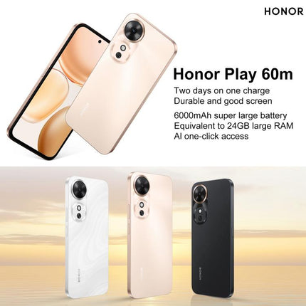 Honor Play 60m, 12GB+256GB, Side Fingerprint, 6.61 inch MagicOS 9.0 Dimensity 6300 Octa Core, Network: 5G, OTG