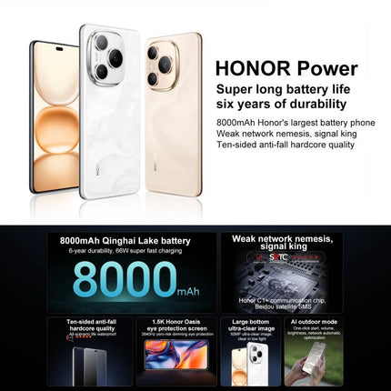 Honor Power, 8GB+256GB, Screen Fingerprint, 6.78 inch MagicOS 9.0 Snapdragon 7 Gen 3 Octa Core, Network: 5G, NFC, OTG