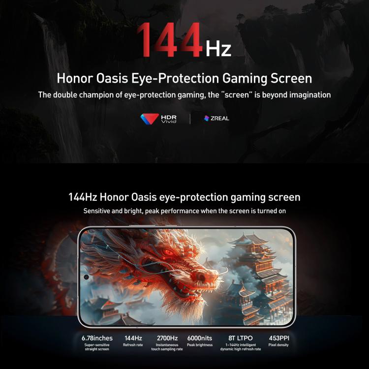 Honor GT Pro, 12GB+256GB, Ultrasonic Fingerprint, 6.78 inch MagicOS 9.0 / Android 15 Snapdragon 8 Elite Octa Core, Network: 5G, NFC, OTG, 12GB+256GB