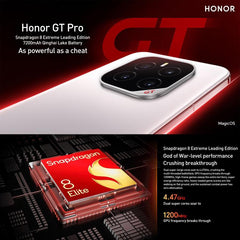 Honor GT Pro, 16GB+1TB, Ultrasonic Fingerprint, 6.78 inch MagicOS 9.0 / Android 15 Snapdragon 8 Elite Octa Core, Network: 5G, NFC, OTG, 16GB+1TB