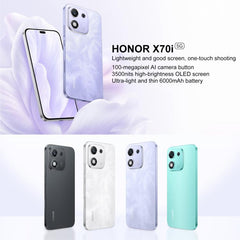 Honor X70i, 12GB+256GB, In-screen Fingerprint, 6.7 inch MagicOS 9.0 Android 15.0 Dimensity 7025 Ultra Octa Core, Network: 5G, OTG, NFC, 12GB+256GB