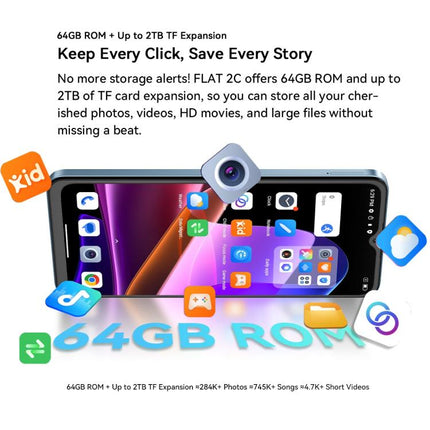 Blackview Oscal FLAT 2C, 2GB+64GB, 6.56 inch Android 14 Unisoc SC9863A T603 Octa Core, Network: 4G