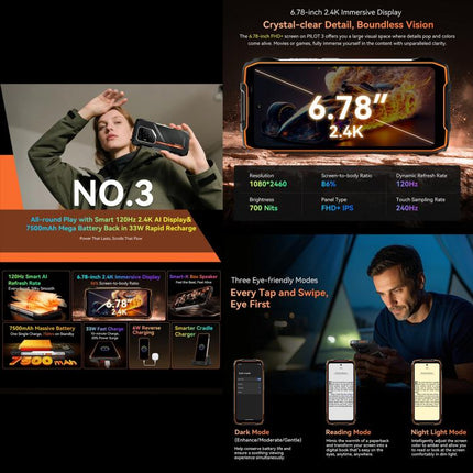 Blackview Oscal Pilot 3 5G Rugged Phone, 12GB+256GB, Night Vision Camera, 6.56 inch Android 15 MediaTek Dimensity 6300 Octa Core, Network: 5G, OTG, NFC