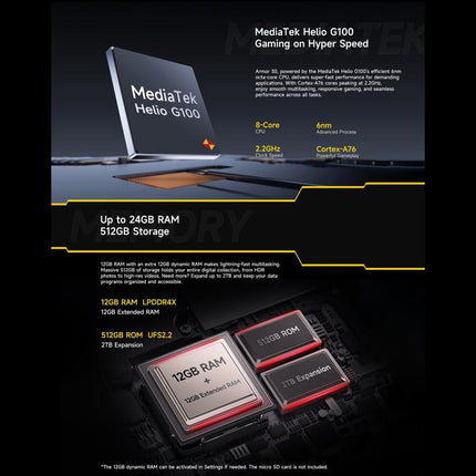 Ulefone Armor 30, 12GB+512GB, Night Vision, IP68/IP69K Rugged Phone, 6.95 inch Android 15 MediaTek Helio G100 Octa Core, Network: 4G, NFC, OTG