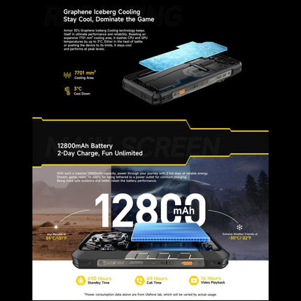Ulefone Armor 30, 12GB+512GB, Night Vision, IP68/IP69K Rugged Phone, 6.95 inch Android 15 MediaTek Helio G100 Octa Core, Network: 4G, NFC, OTG