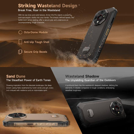 Ulefone Armor X16 Pro, 5GB+256GB, Night Vision, IP68/IP69K Rugged Phone, 6.56 inch Android 15 MediaTek Dimensity 6300 Octa Core, Network: 5G, NFC, OTG