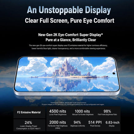 vivo iQOO Neo11 Ultra, 16GB+256GB, Ultrasonic 3D Fingerprint, 6.83 inch Android 16 OriginOS 6 Dimensity 9500M Octa Core, OTG, NFC, Network: 5G, 16GB+256GB