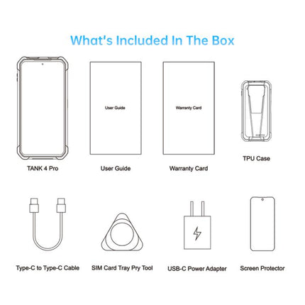 Unihertz Tank 4 Pro Projector Rugged Phone, 18GB+1TB, Night Vision, 6.73 inch Android 13 Dimensity 8300 Octa Core, Network: 5G, NFC