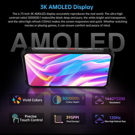 Unihertz Tank 4 Pro Projector Rugged Phone, 16GB+512GB, Night Vision, 6.73 inch Android 13 Dimensity 8300 Octa Core, Network: 5G, NFC, 16GB+512GB