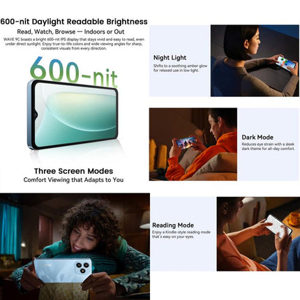 Blackview WAVE 9C, 4GB+128GB, 6.56 inch Android 15 Unisoc T603 SC9863A Octa Core, Network: 4G, OTG, 4GB+128GB