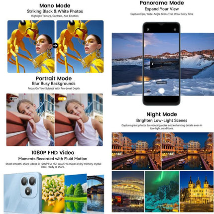 Blackview WAVE 9C, 4GB+128GB, 6.56 inch Android 15 Unisoc T603 SC9863A Octa Core, Network: 4G, OTG, 4GB+128GB