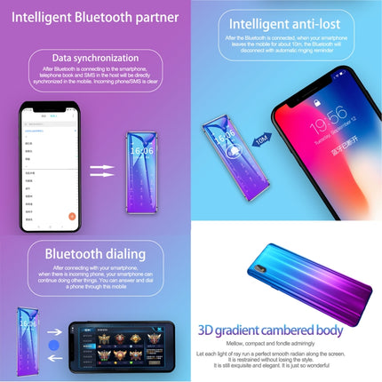 Ulcool V99, 1.54 inch, MTK6261D, Support Bluetooth Sync, Bluetooth Dial, FM, Anti-lost, GSM, Dual SIM