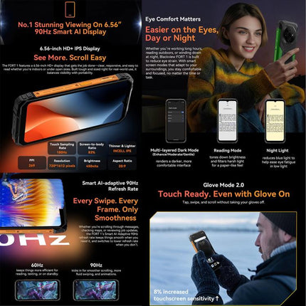 Blackview FORT 1, 6GB+256GB, 6.56 inch Android 15 Unisoc UMS9230E T615 Octa Core, Network: 4G, OTG, NFC