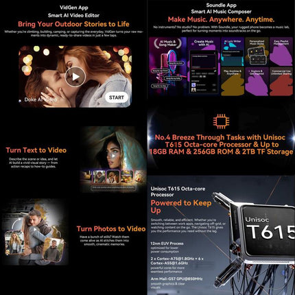 Blackview FORT 1, 6GB+256GB, 6.56 inch Android 15 Unisoc UMS9230E T615 Octa Core, Network: 4G, OTG, NFC