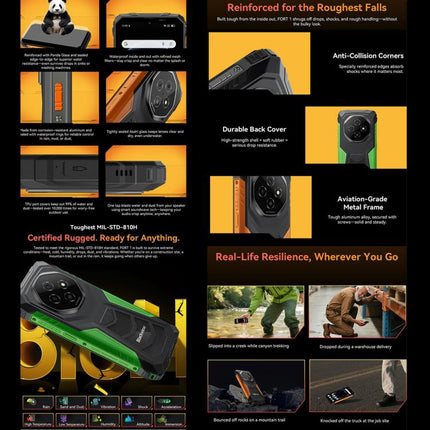 Blackview FORT 1, 4GB+128GB, 6.56 inch Android 15 Unisoc UMS9230E T615 Octa Core, Network: 4G, OTG, NFC