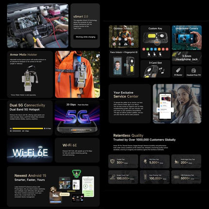 Ulefone Armor 29 Pro Thermal Version Rugged Phone, 16GB+512GB, Night Vision, 6.67 inch + 1.04 inch Android 15 MediaTek Dimensity 7400 Octa Core, Network: 5G, OTG, NFC, Armor 29 Pro Thermal Version