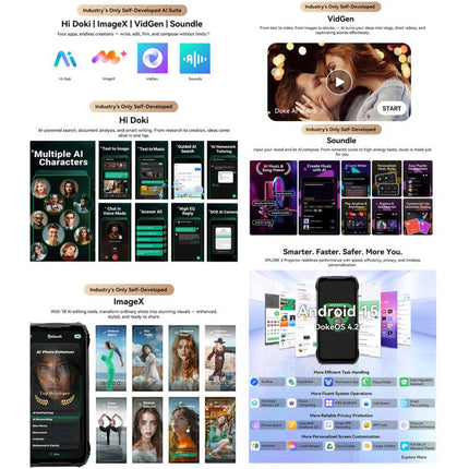 Blackview XPLORE 2 Projector , 12GB+256GB, 6.73 inch Android 15 Dimensity 8300 MT6897 Octa Core, Network: 5G, OTG, NFC, XPLORE 2 Projector, 12GB+256GB