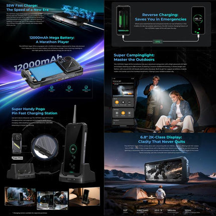 HOTWAV Hyper 8 Pro Rugged Phone, 12GB+512GB, 6.6 inch Android 15 MediaTek MT8791 Dimensity 7050 Octa Core, Network: 5G, OTG, NFC, Hyper 8 Pro