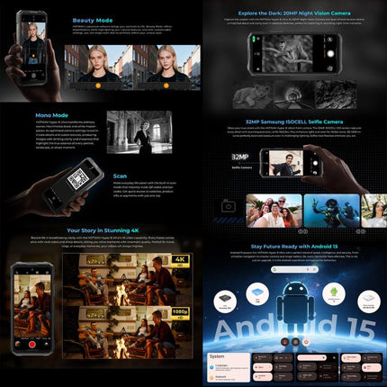 HOTWAV Hyper 8 Ultra Walkie-talkie Rugged Phone, 12GB+512GB, 6.8 inch Android 15 MediaTek MT8791 Dimensity 7050 Octa Core, Network: 5G, OTG, NFC, Hyper 8 Ultra